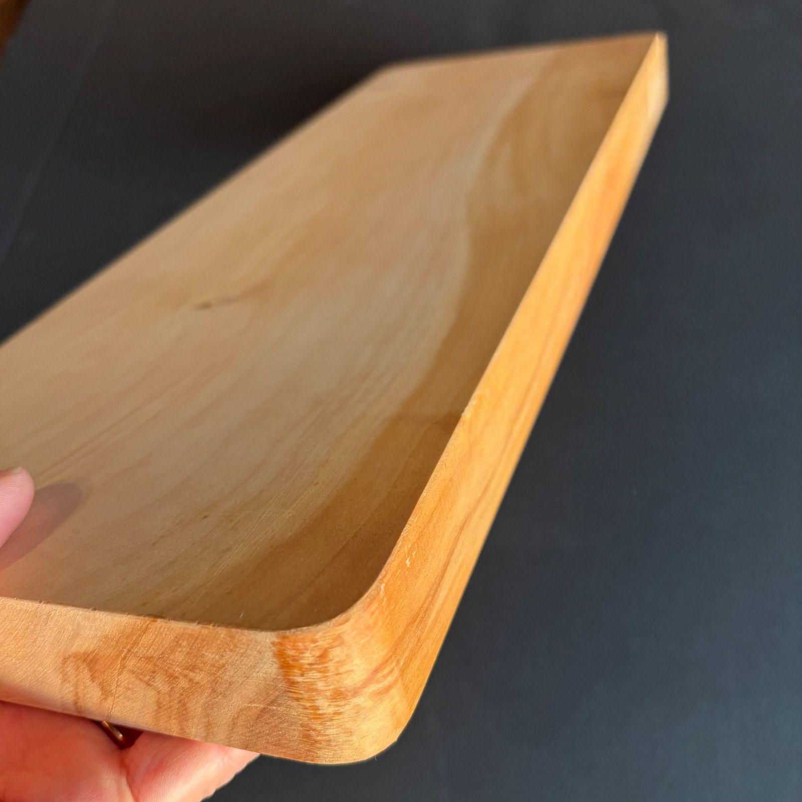 手仕上げ無漂白】18-銀杏まな板90歳職人が作る一点物約45×15.7×3.3 cm