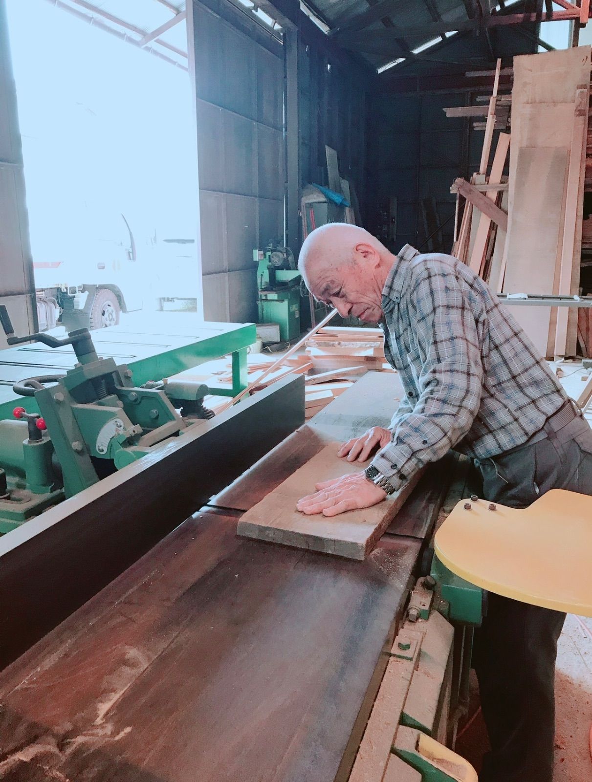 手仕上げ無漂白】18-銀杏まな板90歳職人が作る一点物約45×15.7×3.3 cm