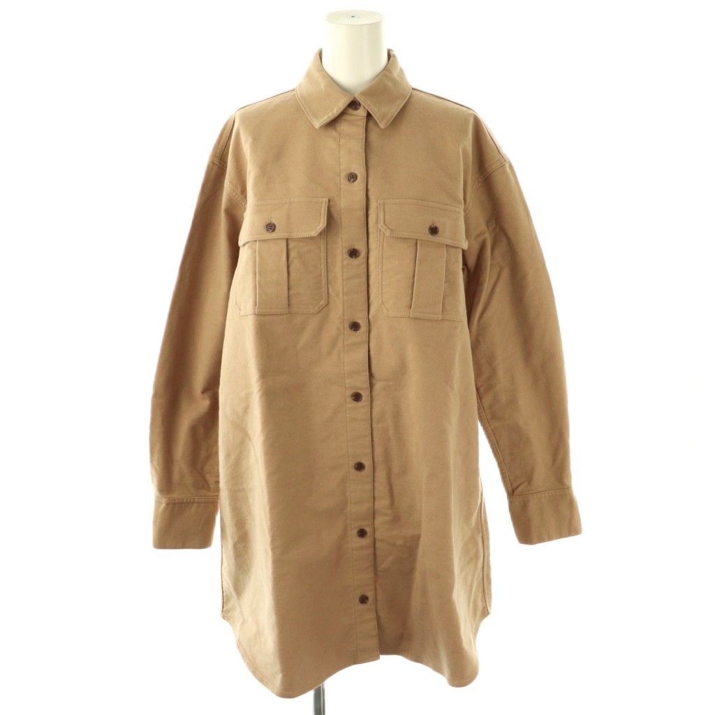 【中古】セオリー Theory 24AW Moleskin Twill MTRY OS SHIRTDR シャツ 長袖 P ベージュ /DF ■OS レディース セオリー Theory 24AW Moleskin Twill MTRY OS SHIRTDR シャツ 長袖 P