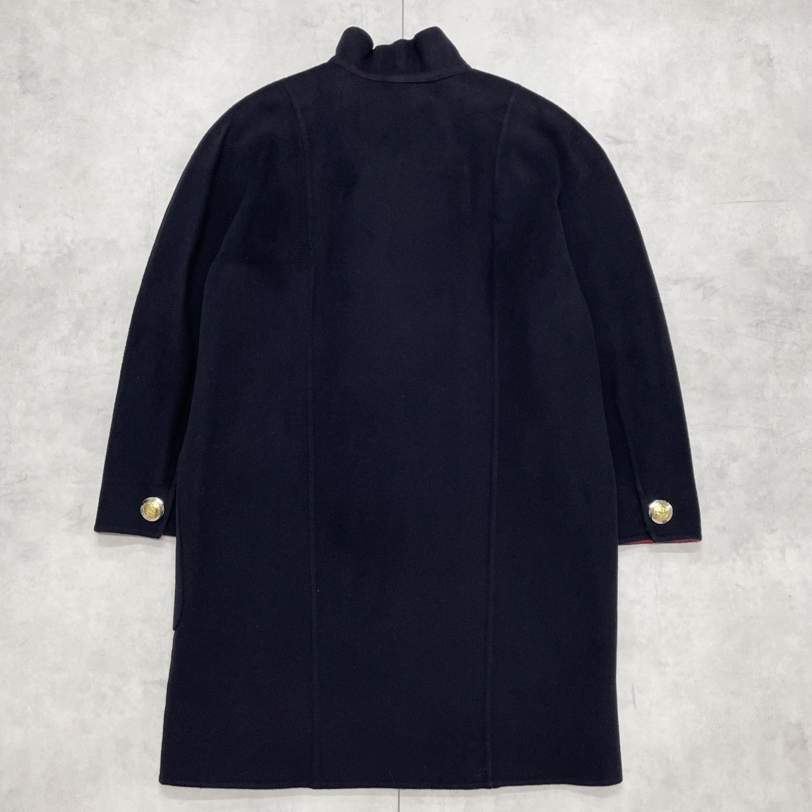 AKRIS アクリス ロングコート 金ボタン ダブルフェイス カシミヤ100
