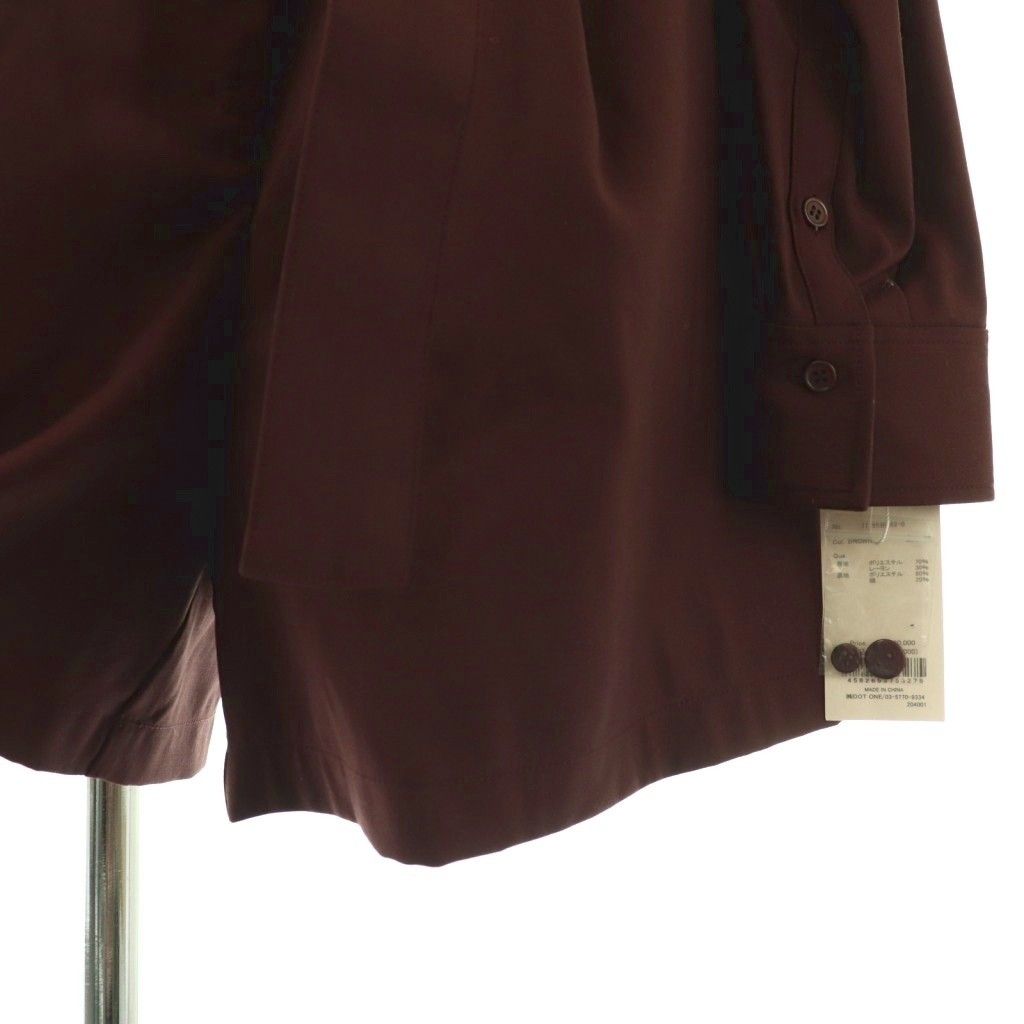  エイミーイストワール eimy istoire テーラードシャツロンパース オールインワン 長袖 38 ブラウン HK OS サロペット オーバーオール オールインワン レディース