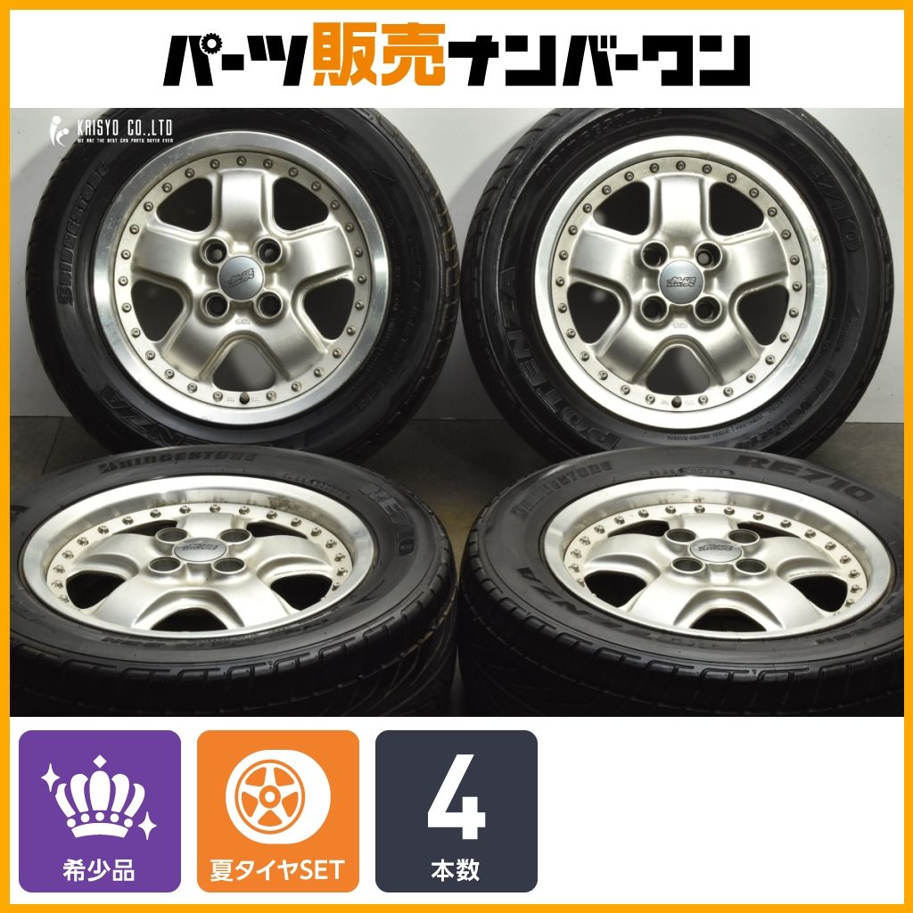 無限 MUGEN MR 5 14 in 6 J 38 PCD 100 ブリヂストン ポテンザ RE 710 195 60 R シビック CR X 交換用 カスタム用に 可