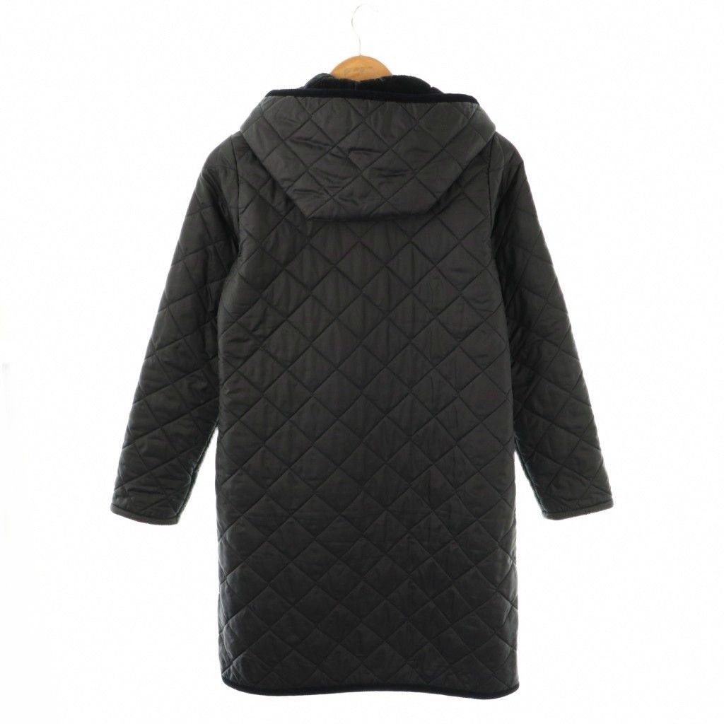 ラベンハム キルティング コート アウター フーディ 38 ネイビー 紺色 裏起毛 CX OS