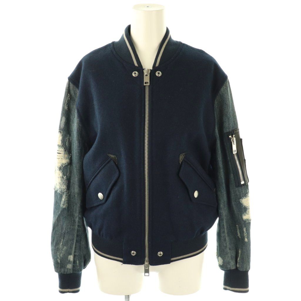 ディーゼル DIESEL デニム 切替スタジャン ジャケット ブルゾン