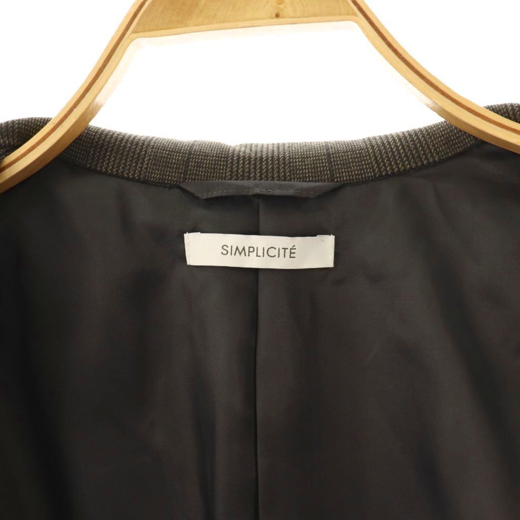  シンプリシテェ 25 AW Wブレストピークド4 Bジャケット テーラード ダブル F ブラック ベージュ HK OS その他 ジャケット アウター