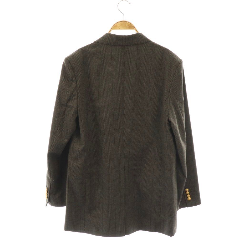 シンプリシテェ 25 AW Wブレストピークド4 Bジャケット テーラード ダブル F ブラック ベージュ HK OS