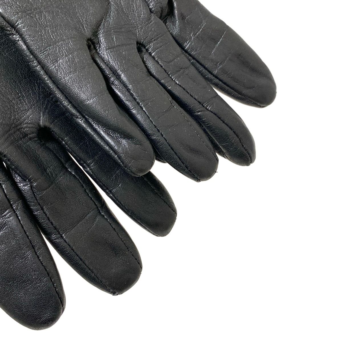 ARMANIEX(アルマーニエクスチェンジ) 手袋 レディース - 黒 レザー