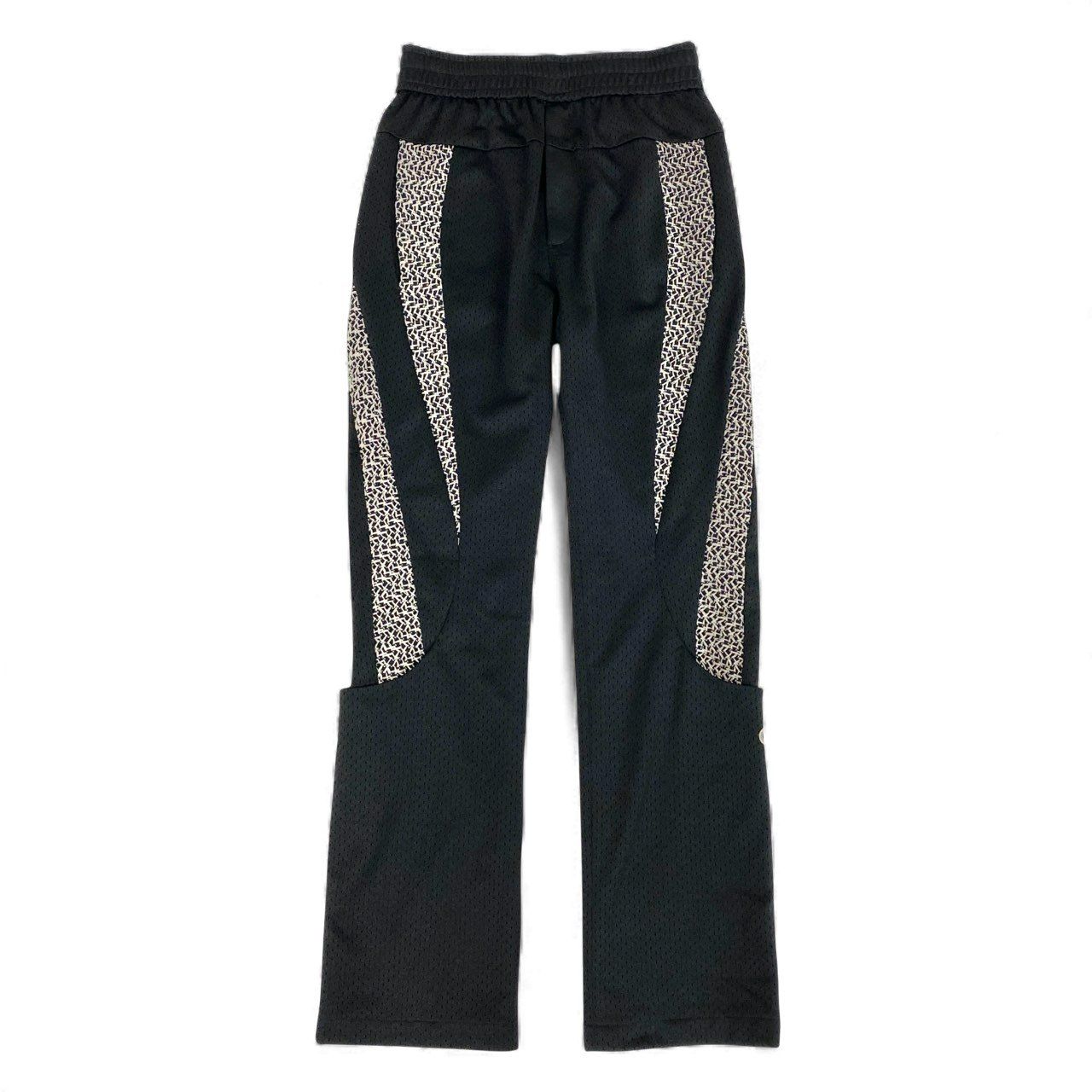 49 L 8 ネイムセイク メッシュトラックパンツ ボトムス Sサイズ相当 ブラック アイボリー ポリエステル100％ メンズo 07 t