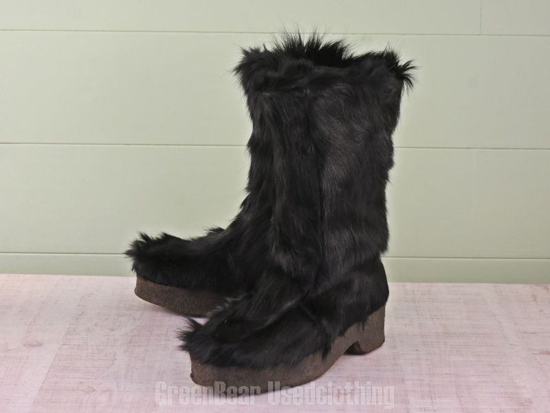 E 303 ビンテージ エスキモーブーツ 黒 レディース 24 cmくらい