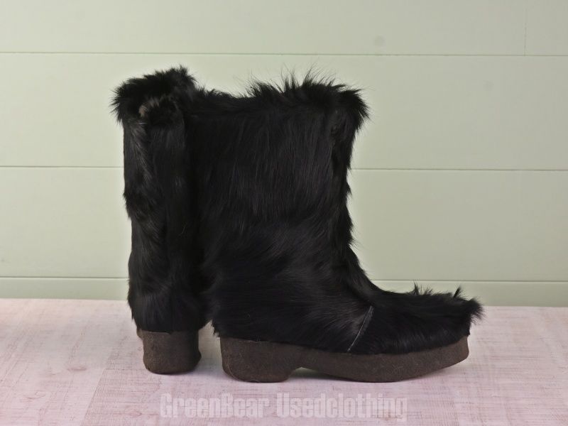 E 303 ビンテージ エスキモーブーツ 黒 レディース 24 cmくらい