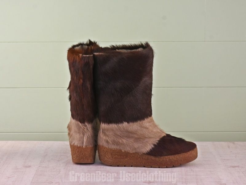 E 307 ビンテージ Schapuro エスキモーブーツ 茶 レディース 7 25 cm