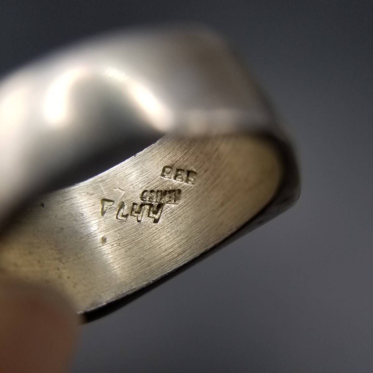 メキシコ 925 シルバー 3段 レイヤード 横長 ヴィンテージ シグネット