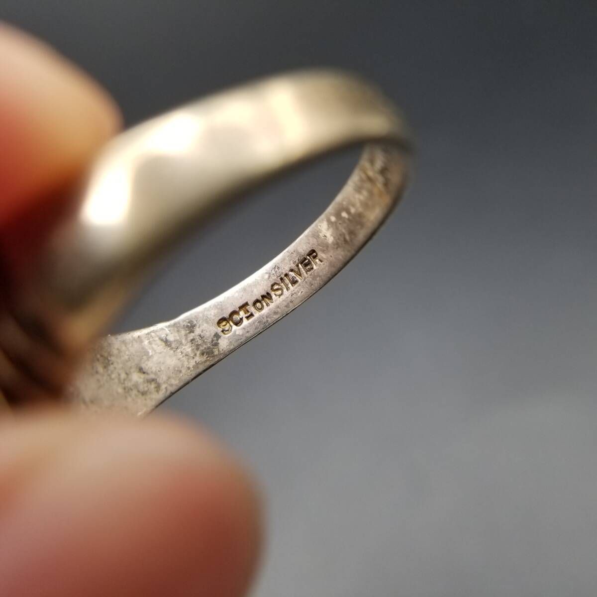 英国 ヴィンテージ JHW社製 イニシャルレター GH シグネット リング