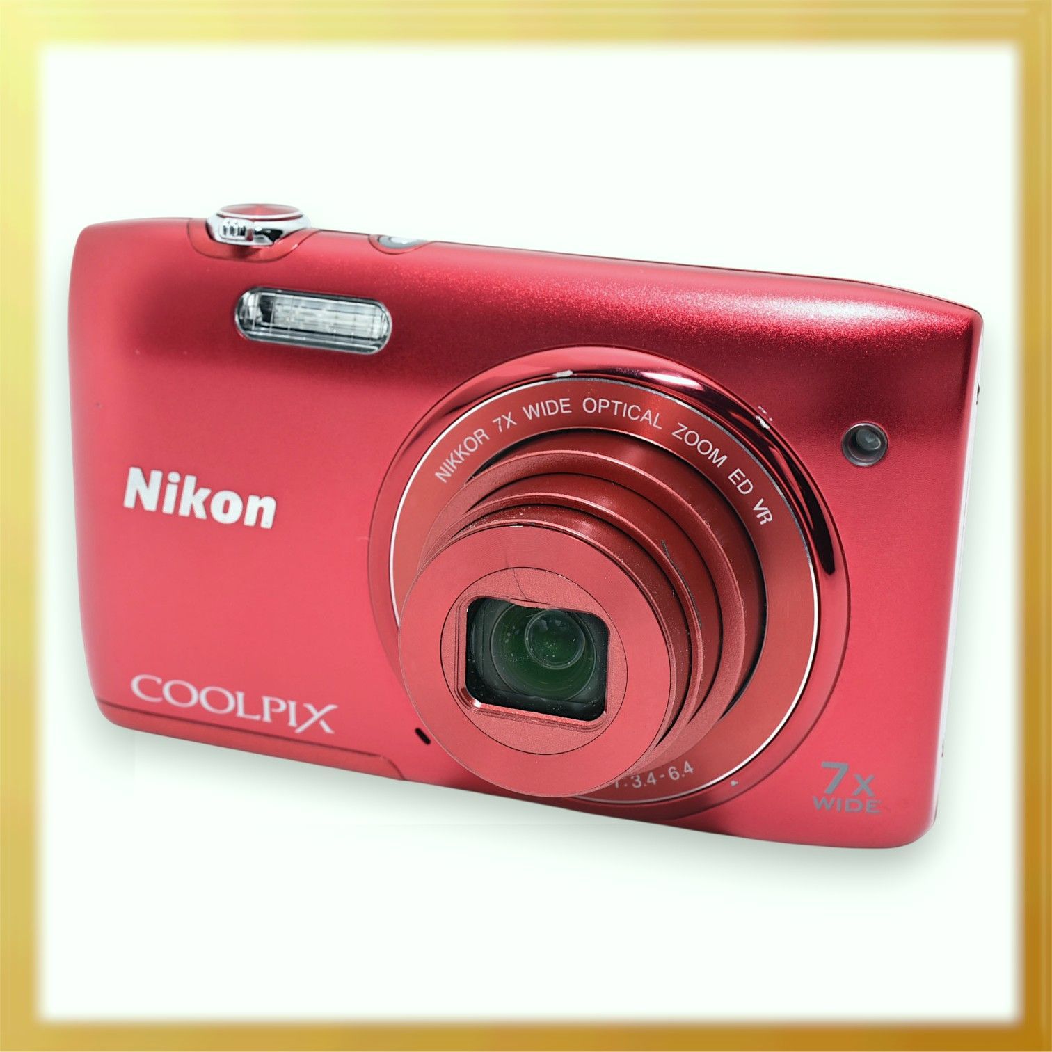 Nikon COOLPIX レッド 7倍ズーム 【公式通販】