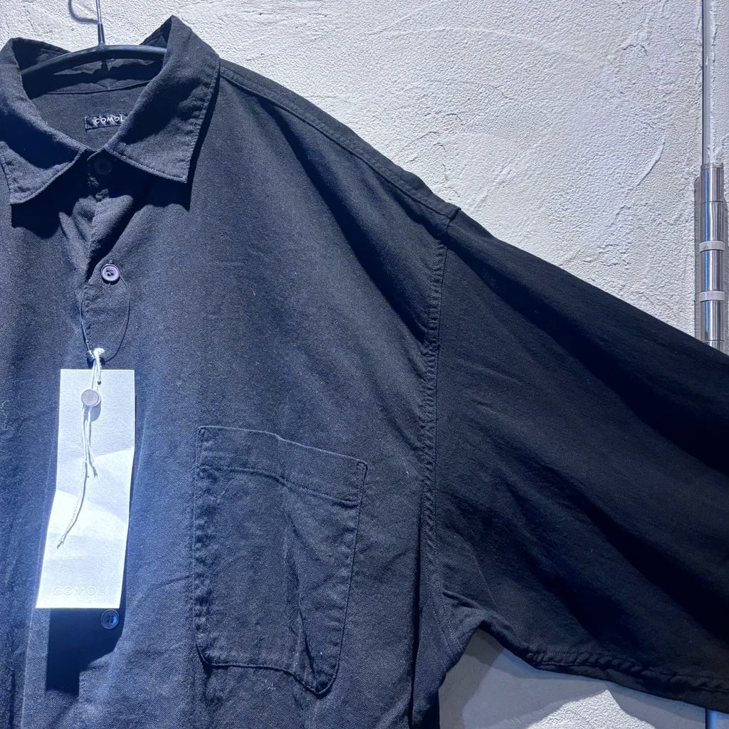 comoli コモリ　25SSオックスシャツ　ブラック　サイズ3 comoli コモリ 25SSオックスシャツ ブラック サイズ3 COMOLI (コモリ