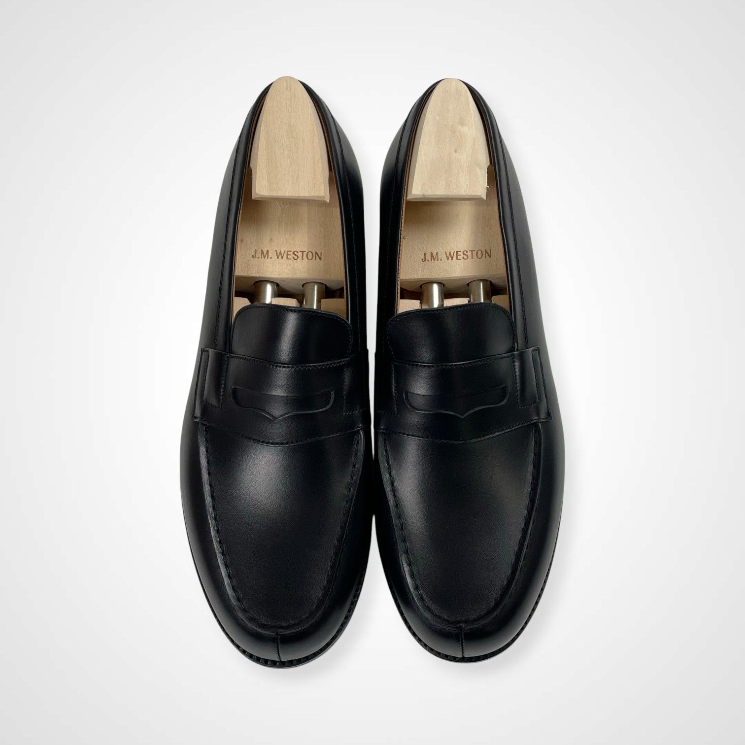 J.M.WESTON ジェイエムウエストン 180シグネチャーボックスカーフローファー シューツリー付 参考定価 142 000 tax SIZE 7 D 27 cm程度