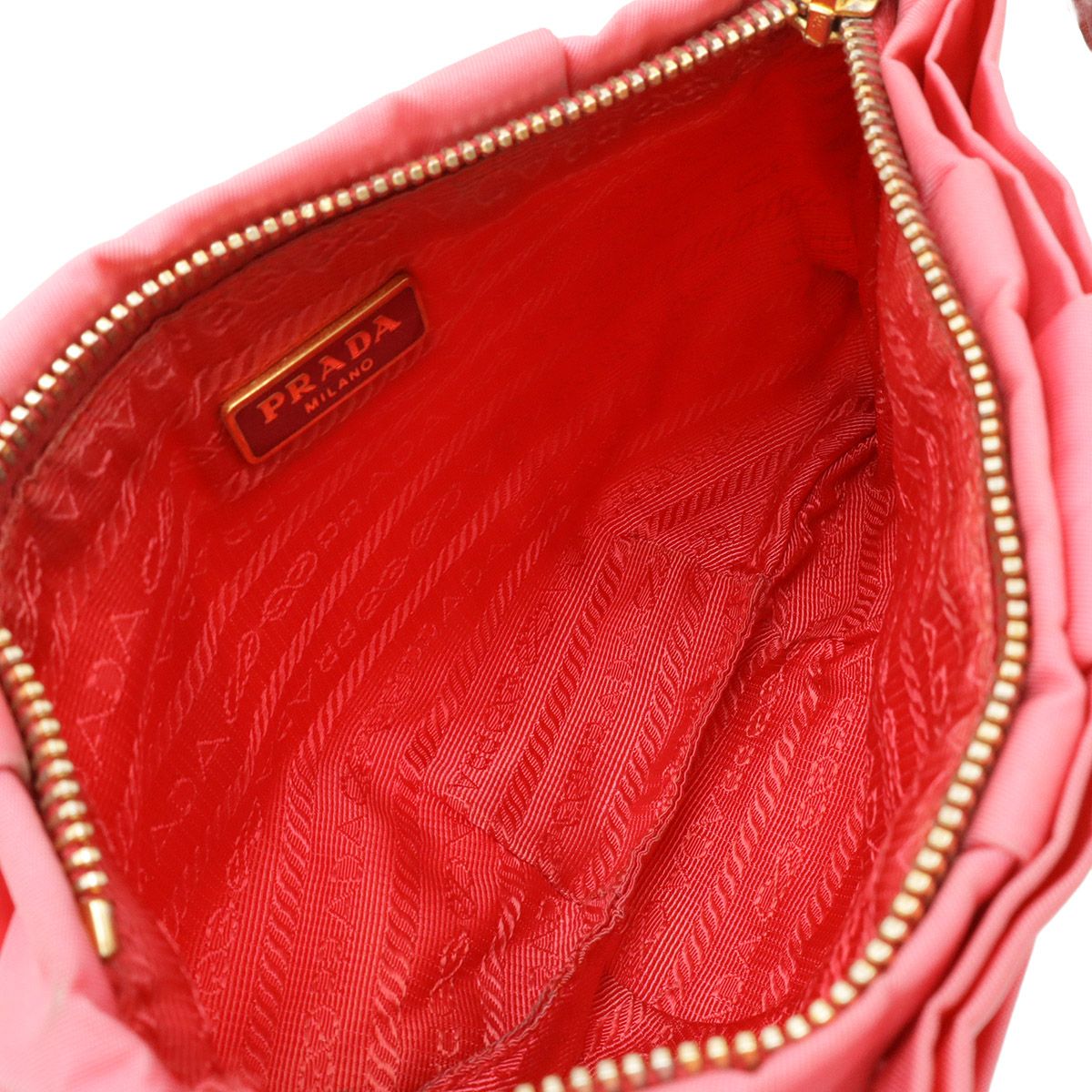 PRADA プラダ リボン リストレットポーチ 化粧ポーチ コスメポーチ