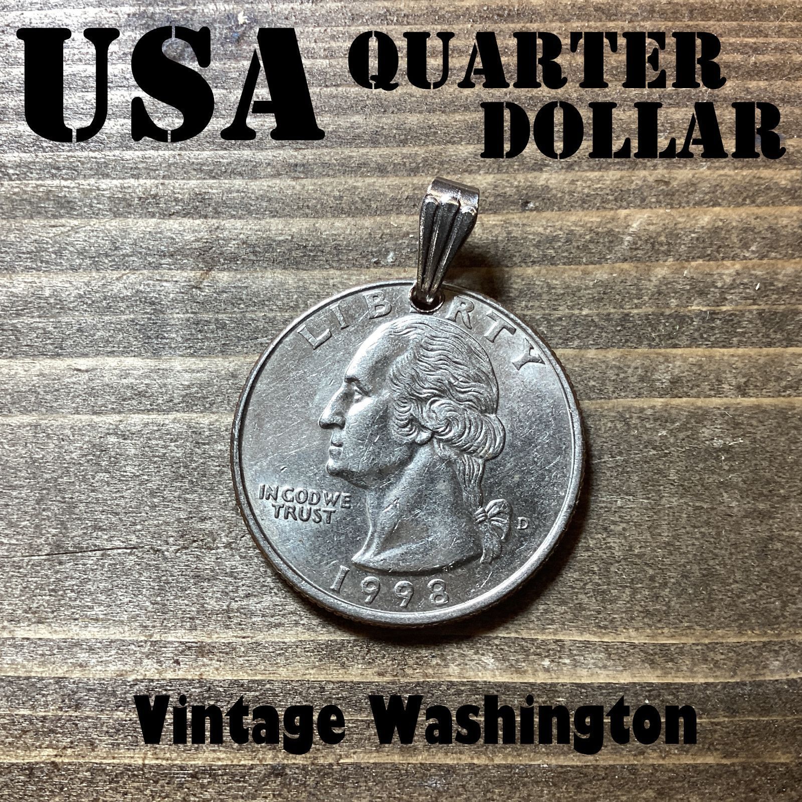 USA VINTAGE】廃盤 ワシントン USAコイントップ【QUARTER DOLLAR