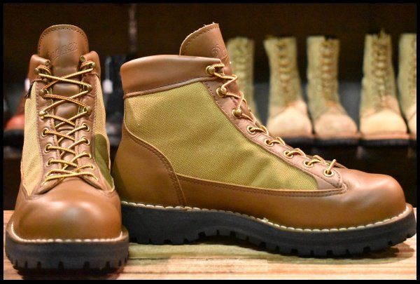 8 EE 白タグ Danner ダナーライト 30420 X 茶 ブラウン カーキ ゴアテックス GORE TEX 編み上げ ハイキング ブーツ FK 296