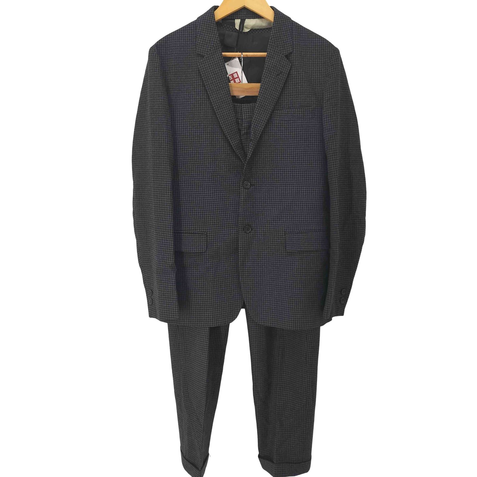 N.HOOLYWOOD(エヌハリウッド) POCKET SACK 3ピース チェック スーツセットアップ メンズ  40【中古】【ブランド古着バズストア】 エヌハリウッド N.HOOLYWOOD POCKET SACK 3ピース チェック スーツ