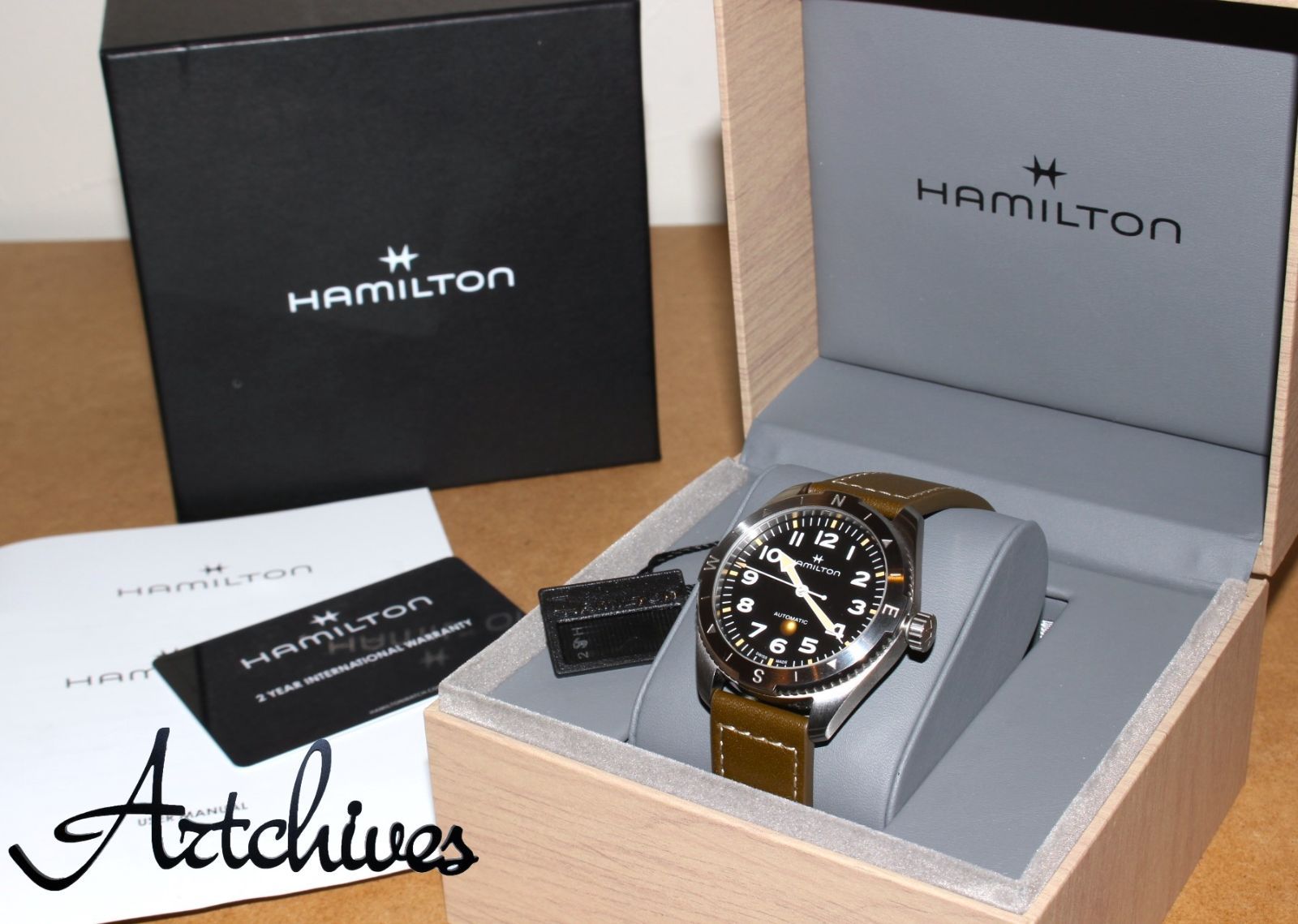 VRW-1474 時計 ハミルトン カーキフィールド BK文字盤 メンズ 自動巻き 腕時計 稼働品