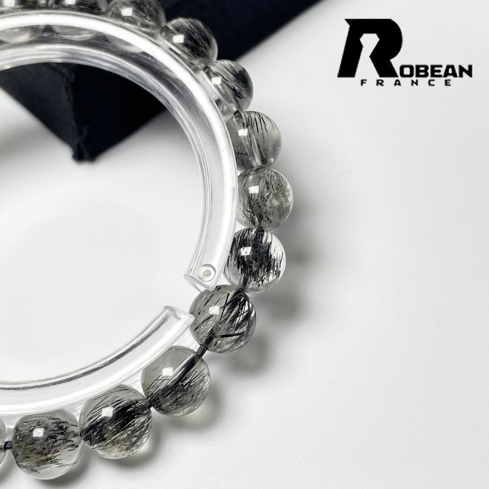 高級 EU製 定価10万円☆ROBEAN・ブラックルチルクォーツ☆黒針水晶 
