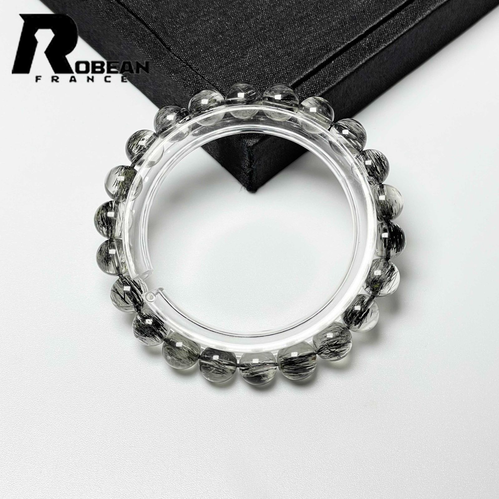 高級 EU製 定価10万円☆ROBEAN・ブラックルチルクォーツ☆黒針水晶 