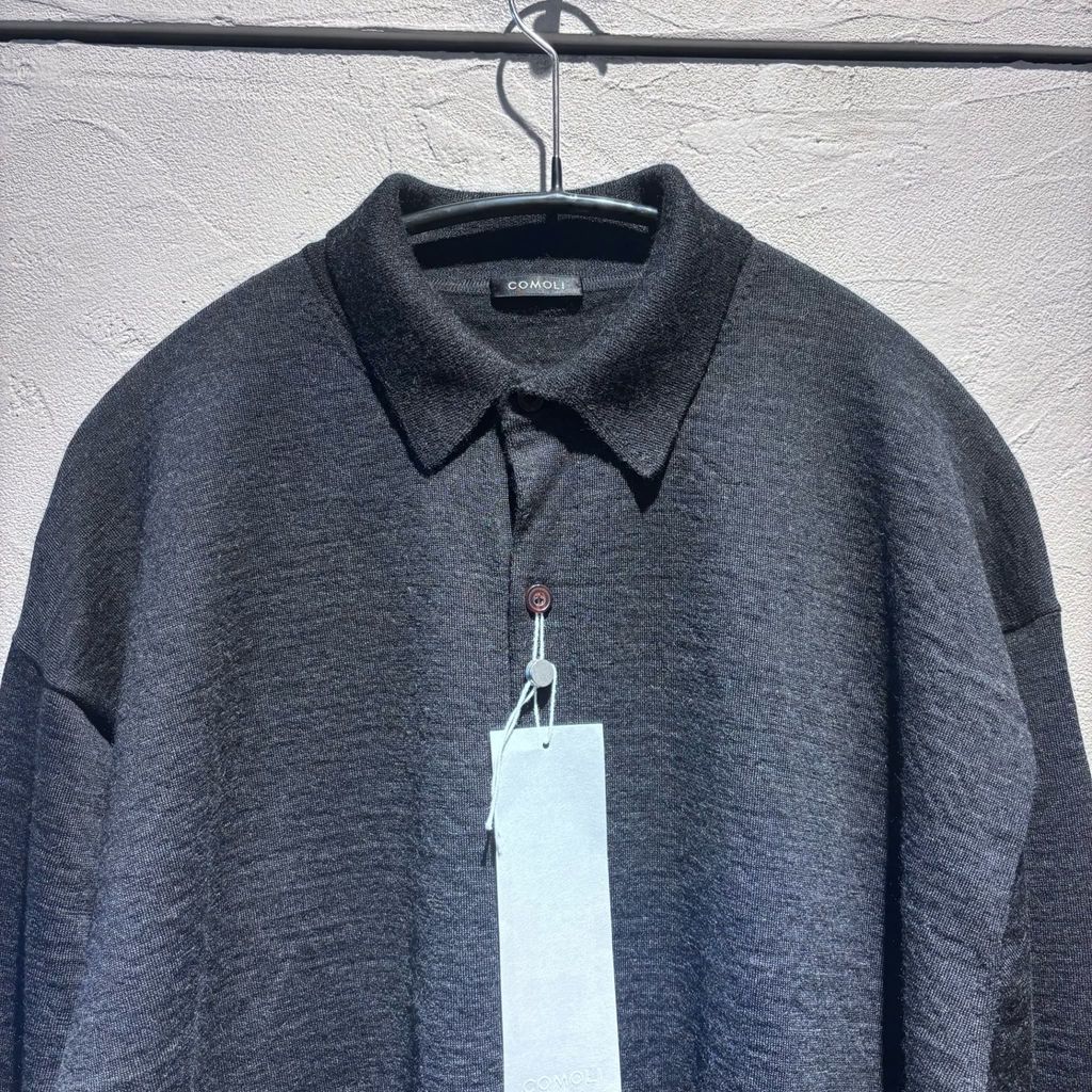 COMOLI 25AW ウール 衿つきカーディガン 1 C03-06011 COMOLI 25AW ウール 衿つきカーディガン 1 C03-06011 25aw COMOLI