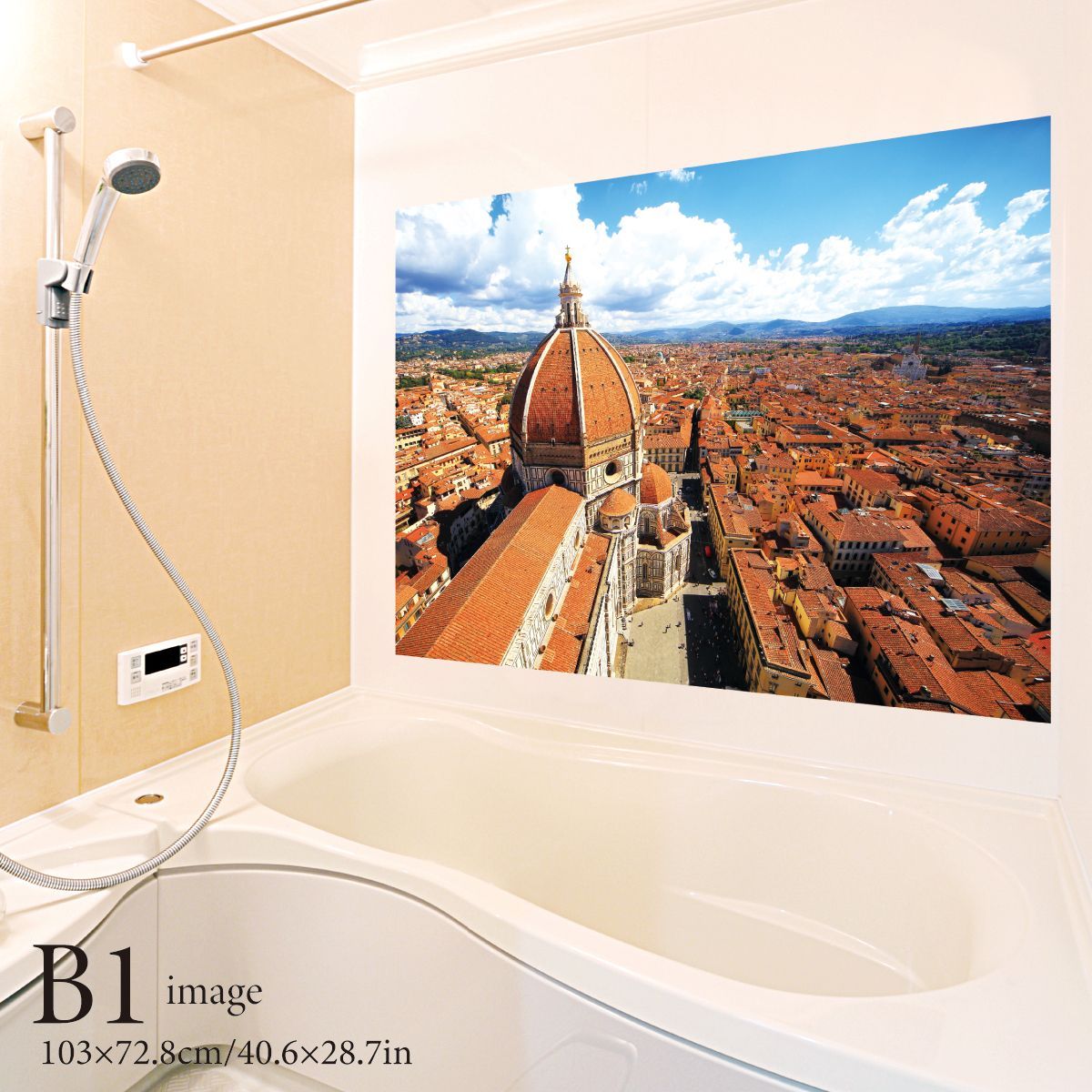 フィレンツェの眺望 B お風呂ポスター 防水ポスター