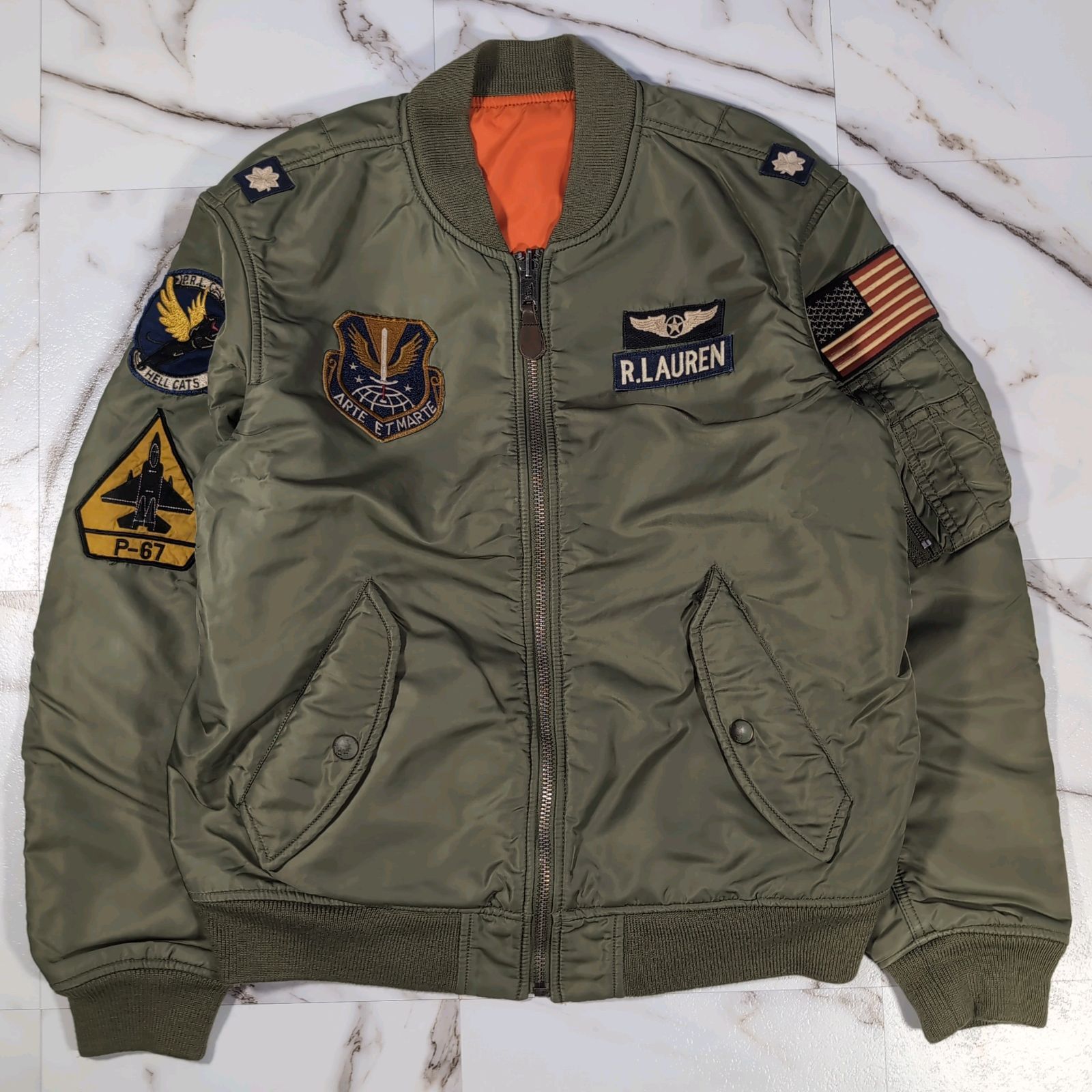 POLO by Ralph Lauren リバーシブル ボンバージャケット MA-1 刺繍