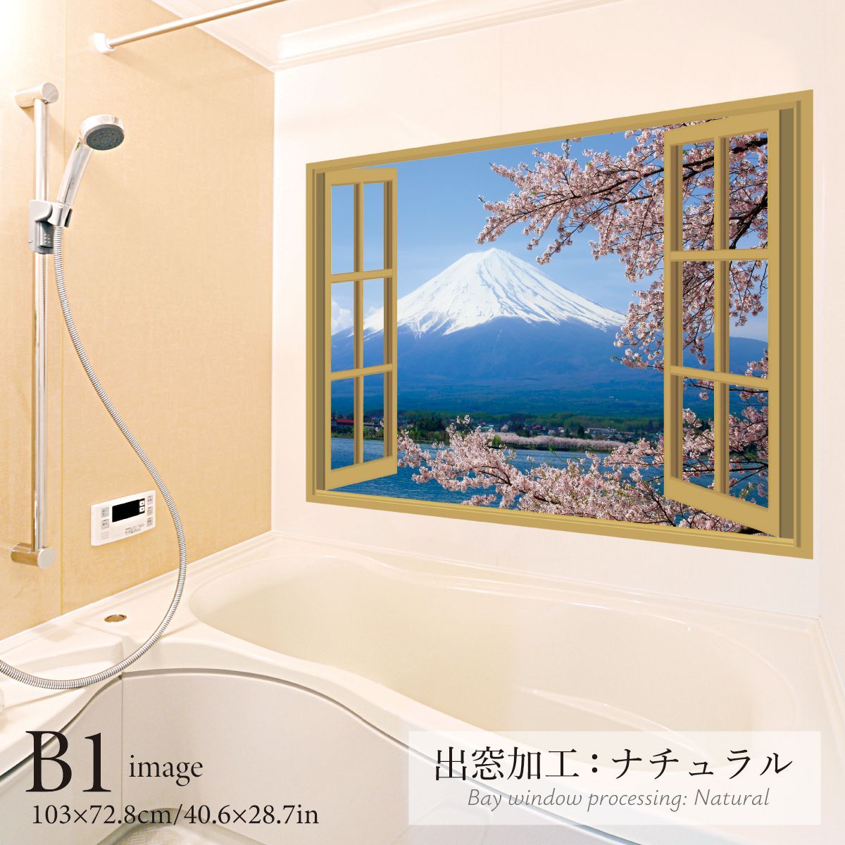 満開の桜と富士山 B