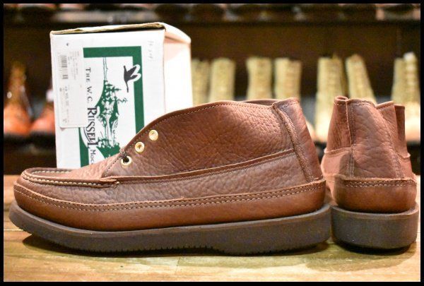  8 5 E ラッセルモカシン スポーティングクレーチャッカ 200 27 W ダブルモカシン ブラウン ブーツ FK 309 ワークブーツ ブーツ 革靴