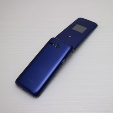 新品同様 かんたんケータイ ライト KYF43 ロイヤルブルー スマホ 白