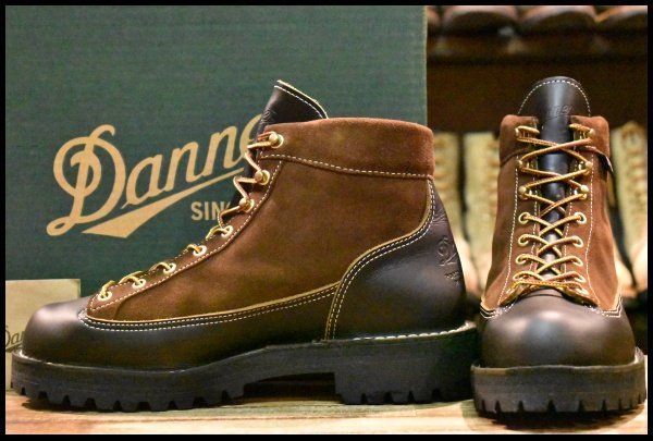 8.5 EE 白タグ Danner ダナーライト ノースラップ 30117 ブラウン×ブラウンスエード ゴアテックス 編み上げ ブーツ FK 322