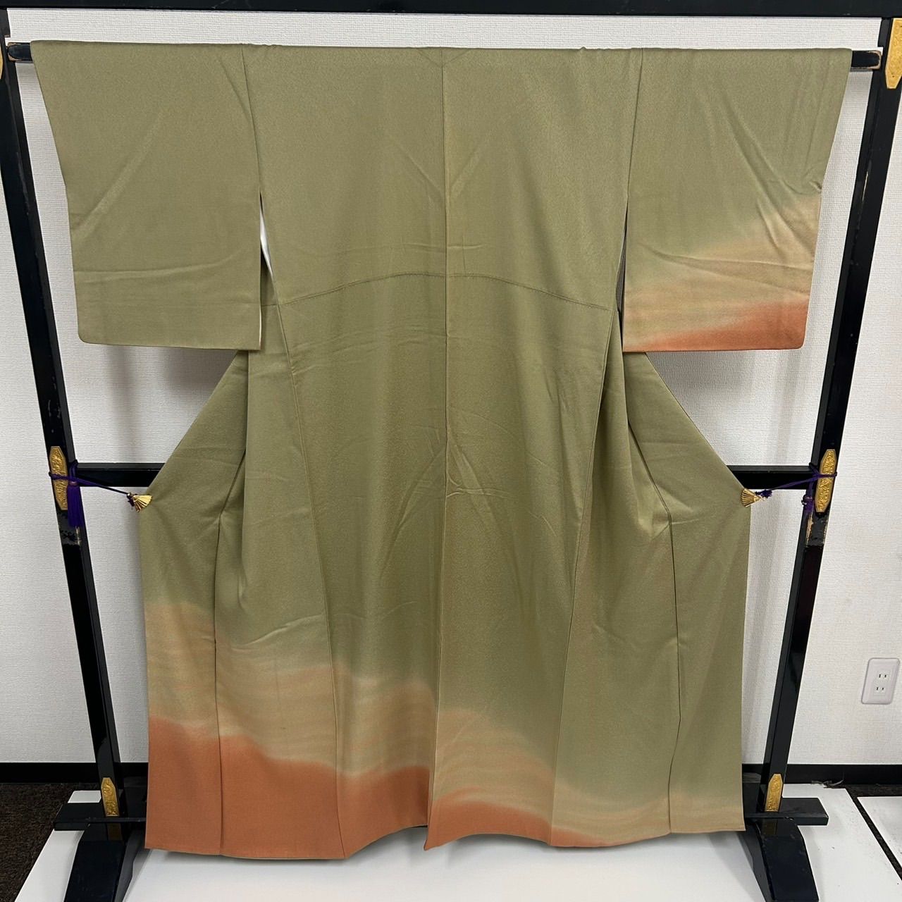 付下げ 江戸小紋 鮫小紋 裄65 ぼかし染め 正絹 着物 MK-1985 - メルカリ