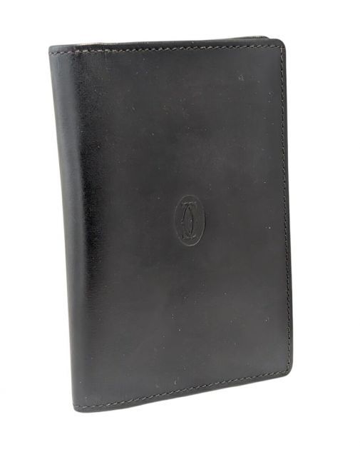 カルティエ 売れ筋 メモ帳 メモカバー ミニ手帳カバー レザー ブラック