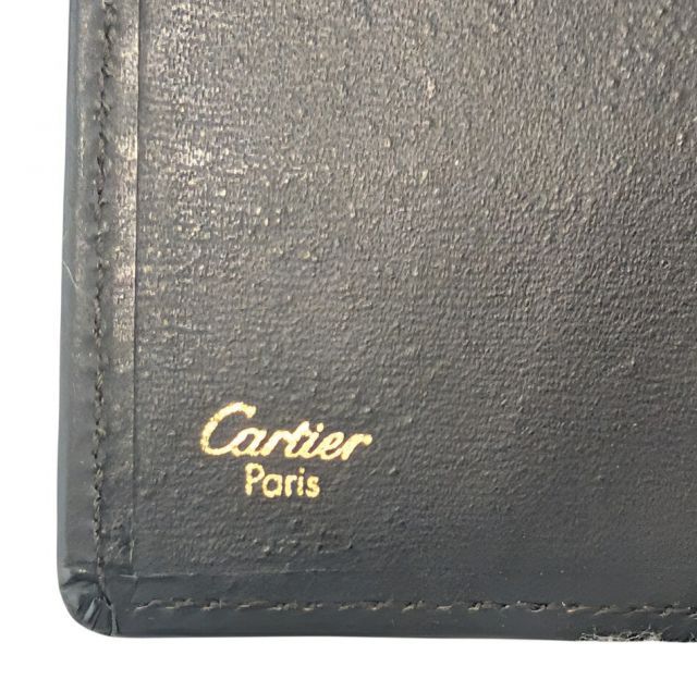 カルティエ 売れ筋 メモ帳 メモカバー ミニ手帳カバー レザー ブラック