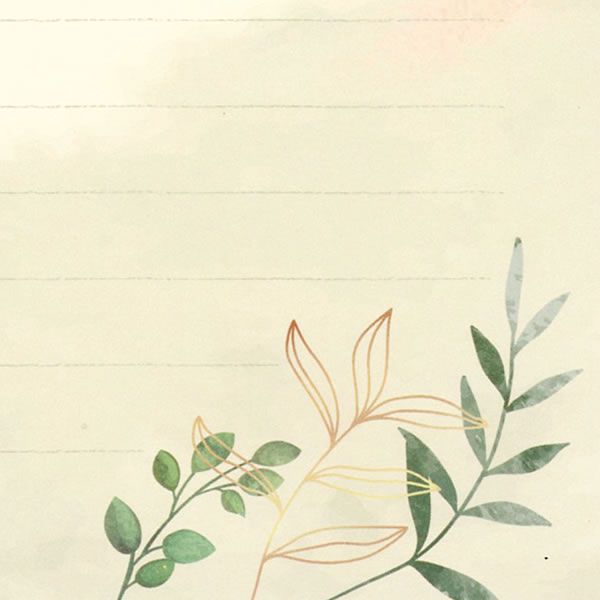 クロネコゆうパケット】 葉書箋 ポストカード 春柄 木の葉 HGS-519 （A