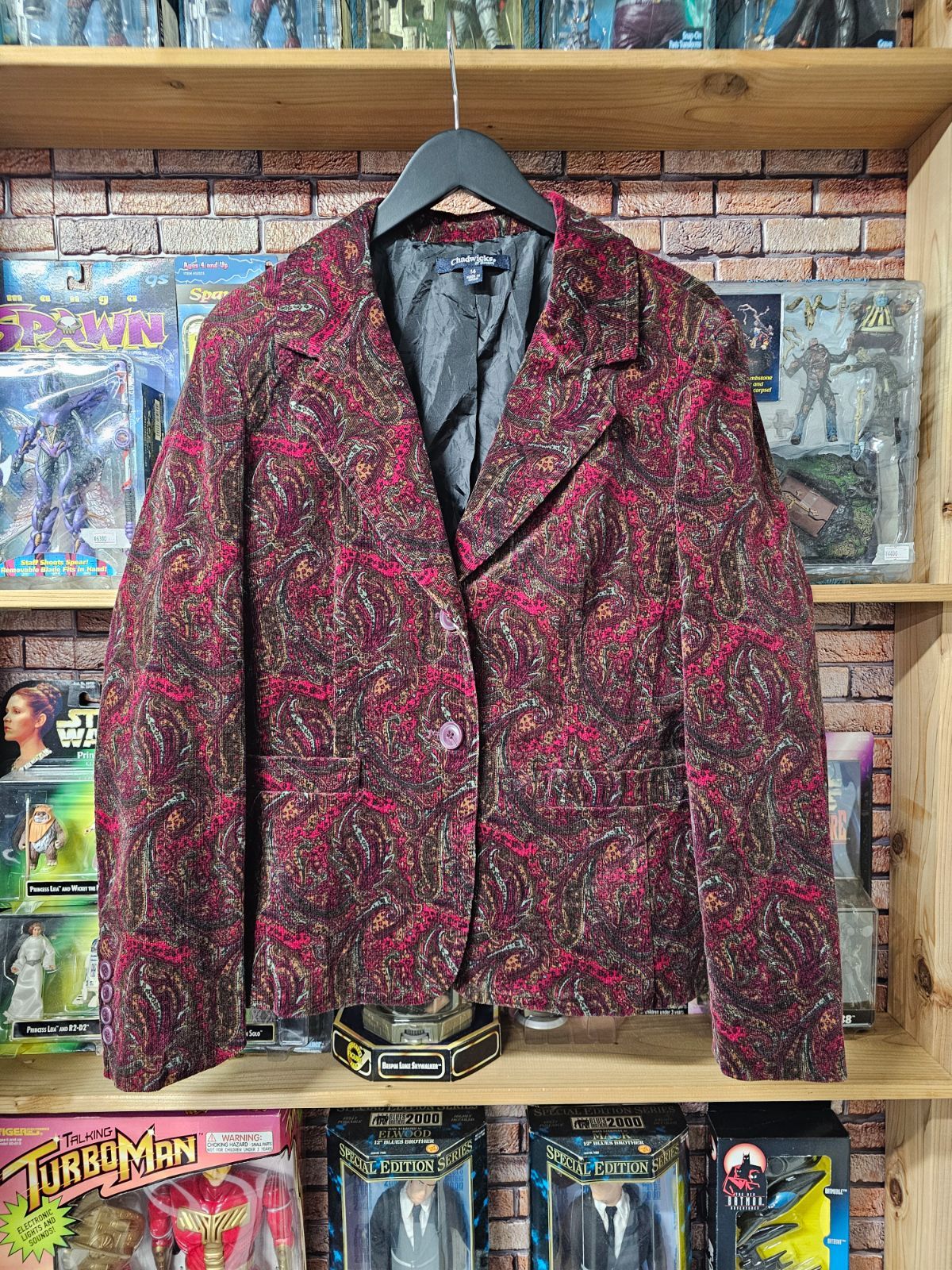 US古着 90 00 s Chadwicks of Boston Paisley Pattern Jacket チャドウィック オブ ボストン ペイズリー柄 コーデュロイ ジャケット L