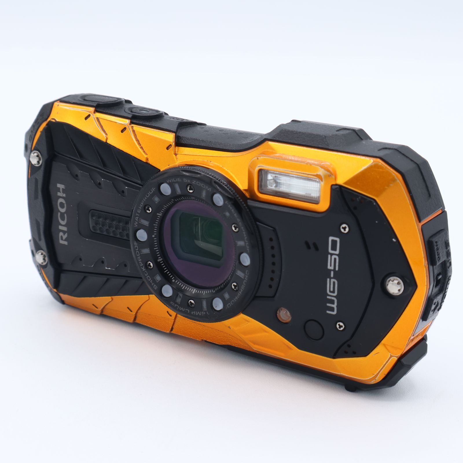 RICOH リコー 防水デジタルカメラ WG 50 オレンジ 防水14 m耐ショック1 6 m耐寒 10度 OR 251201_3024698