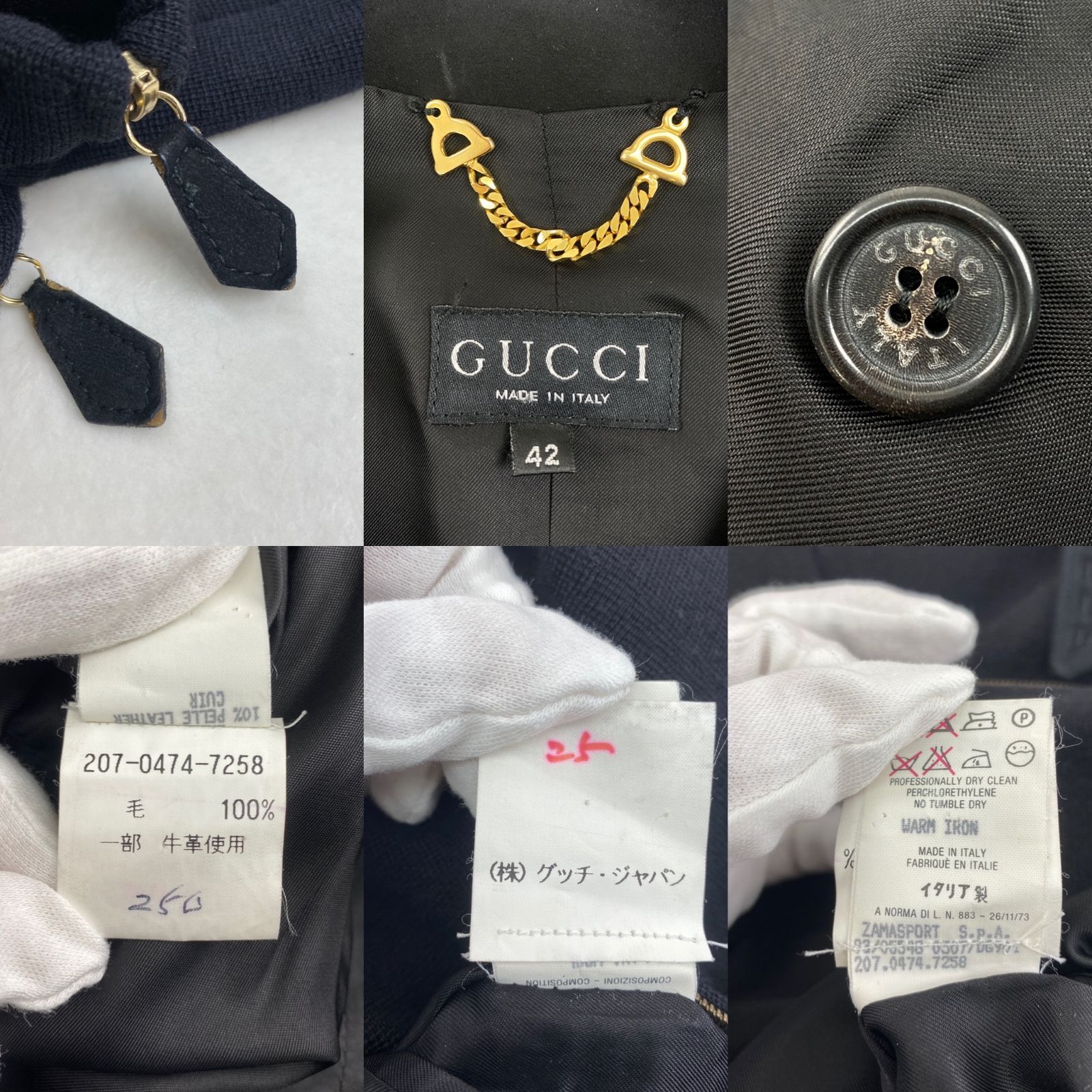 GUCCI ウールコート トムフォード期 Tom Ford レザー グッチ 
