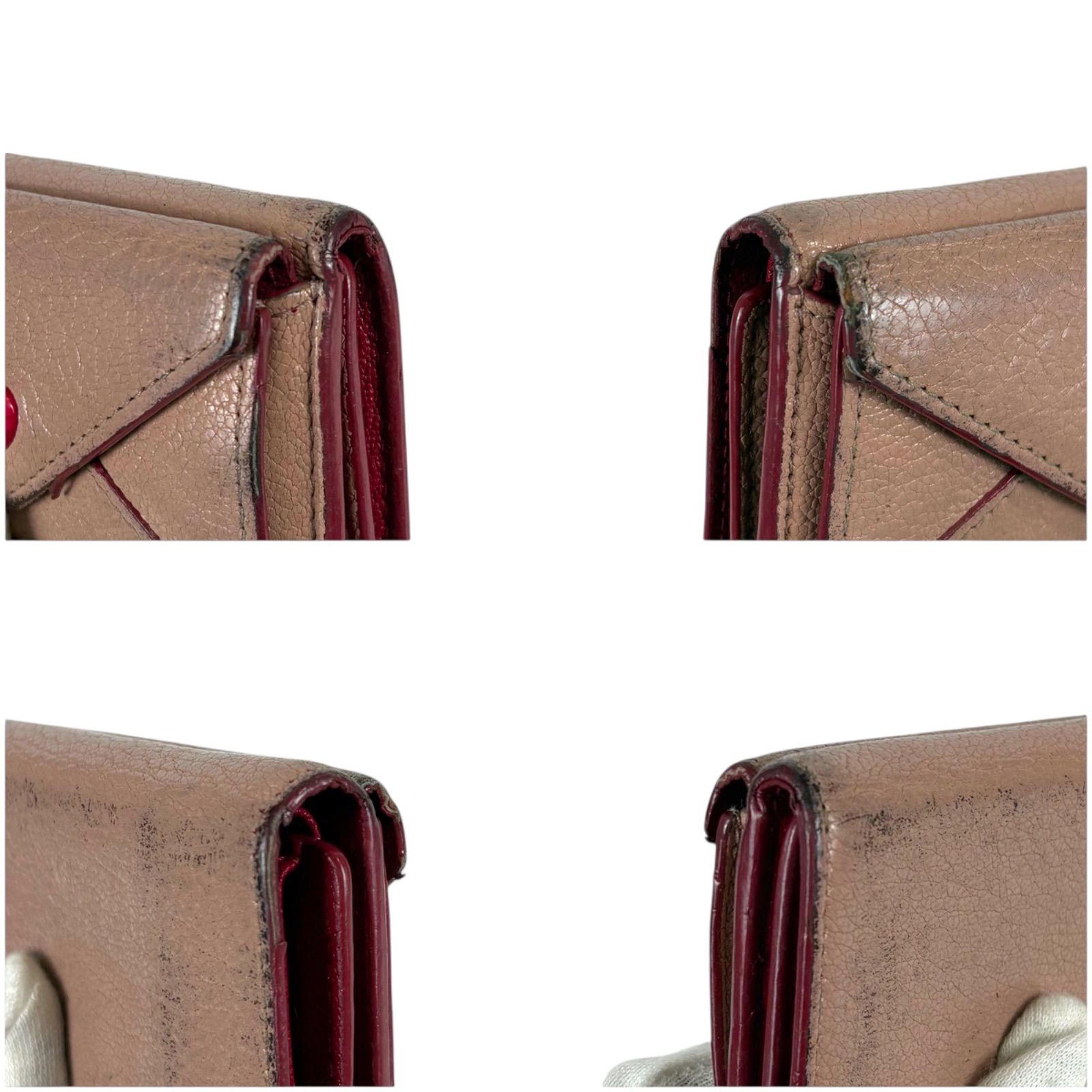 ミュウミュウ MIUMIU マドラスレザー ラブレター コンパクトウォレット