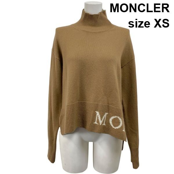 ○◇ モンクレール MONCLER ハイネックニットセーター 長袖 ロゴ入り