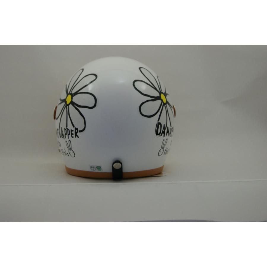 SUNUP サンアップ バイク用 ヘルメット ジェットヘルメット FLOWER フラワー パールホワイト SL 001 強化サスペンション ジェットヘルメット 