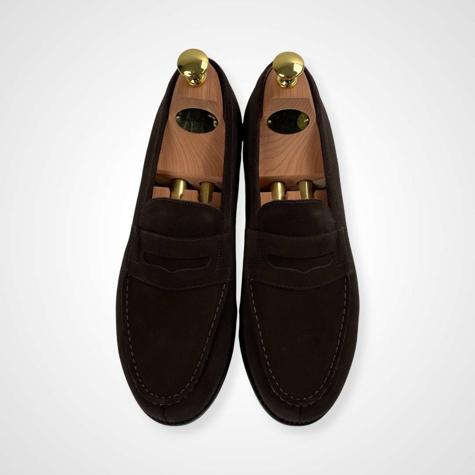 J.M.WESTON ジェイエムウエストン 180シグネチャースウェードローファー OAK ROOMシューツリー付 参考定価 142 000 tax SIZE 7 D 27 cm程度