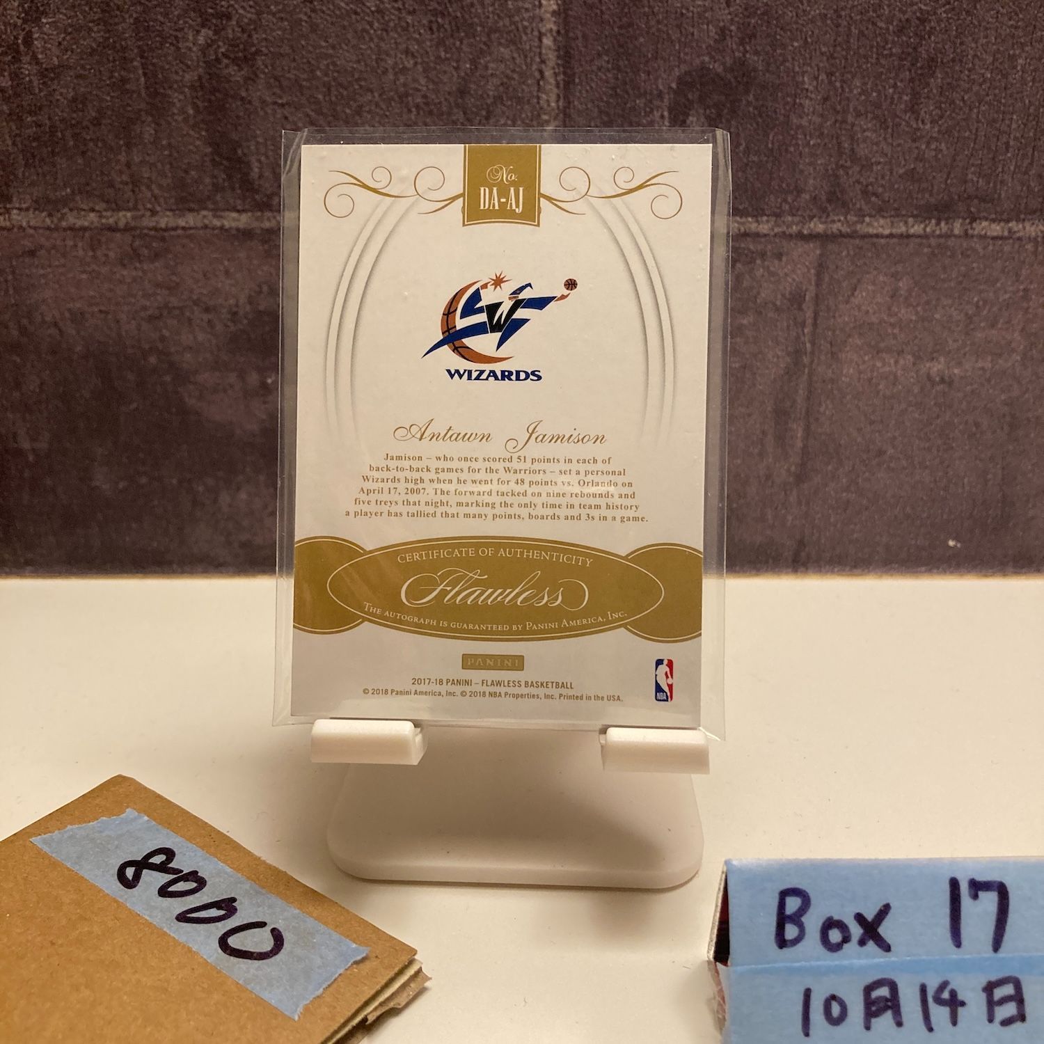 2017-18 Panini Flawless Antawn Jamison 14/25 直筆サインカード