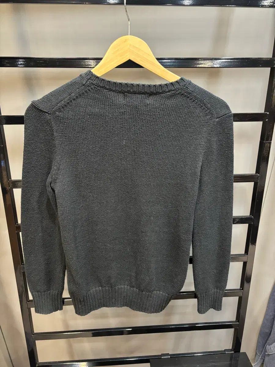  10 12 Y 約55 ポロ ラルフローレン ポロベア 刺繍デザインテープ ニット ブラック ミン カーディガン トップス