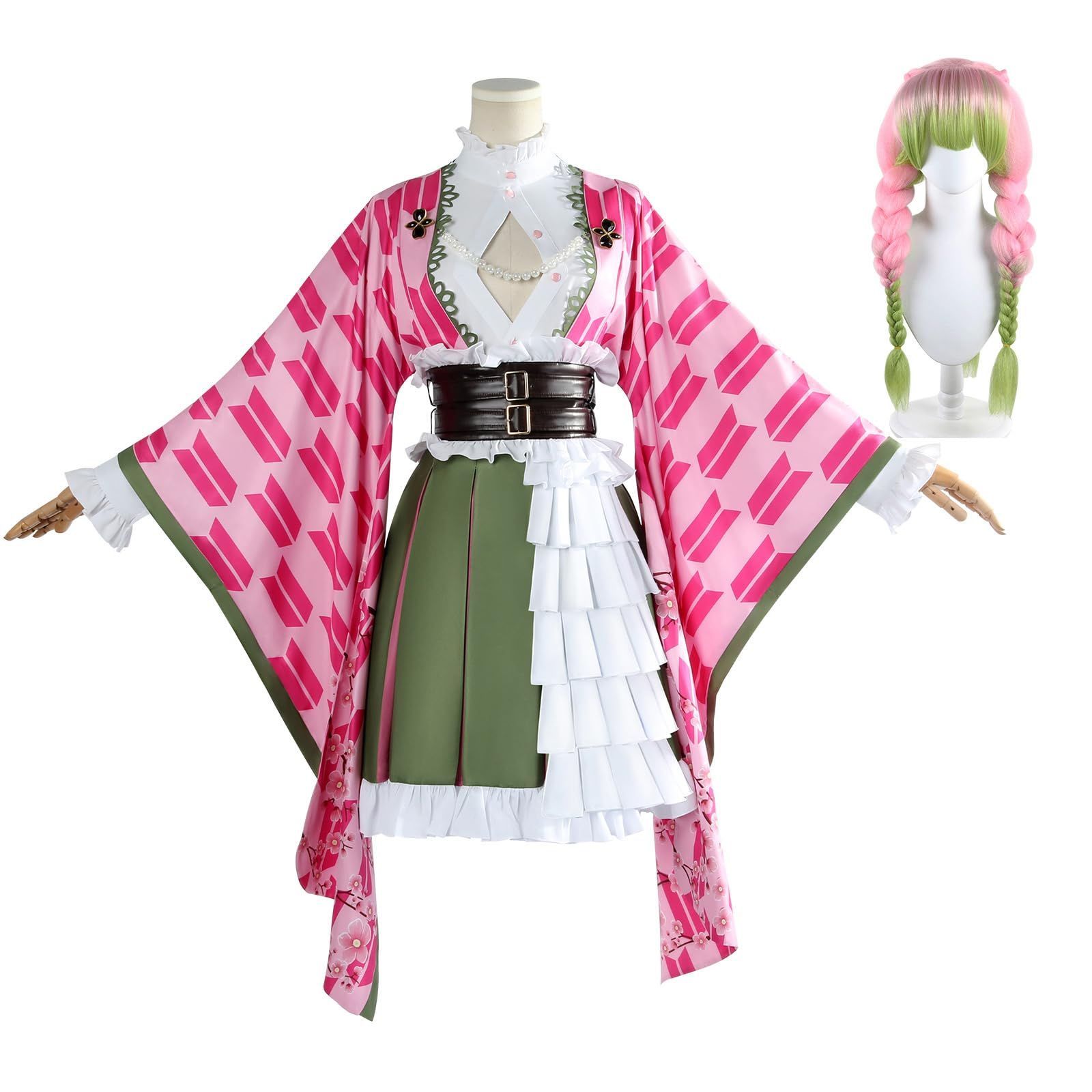 コスプレ衣装 鬼滅の刃 甘露寺 蜜璃 かんろじく みつり 隊服 5周年記念祭 コスプレ cosplay コスチューム コス cos