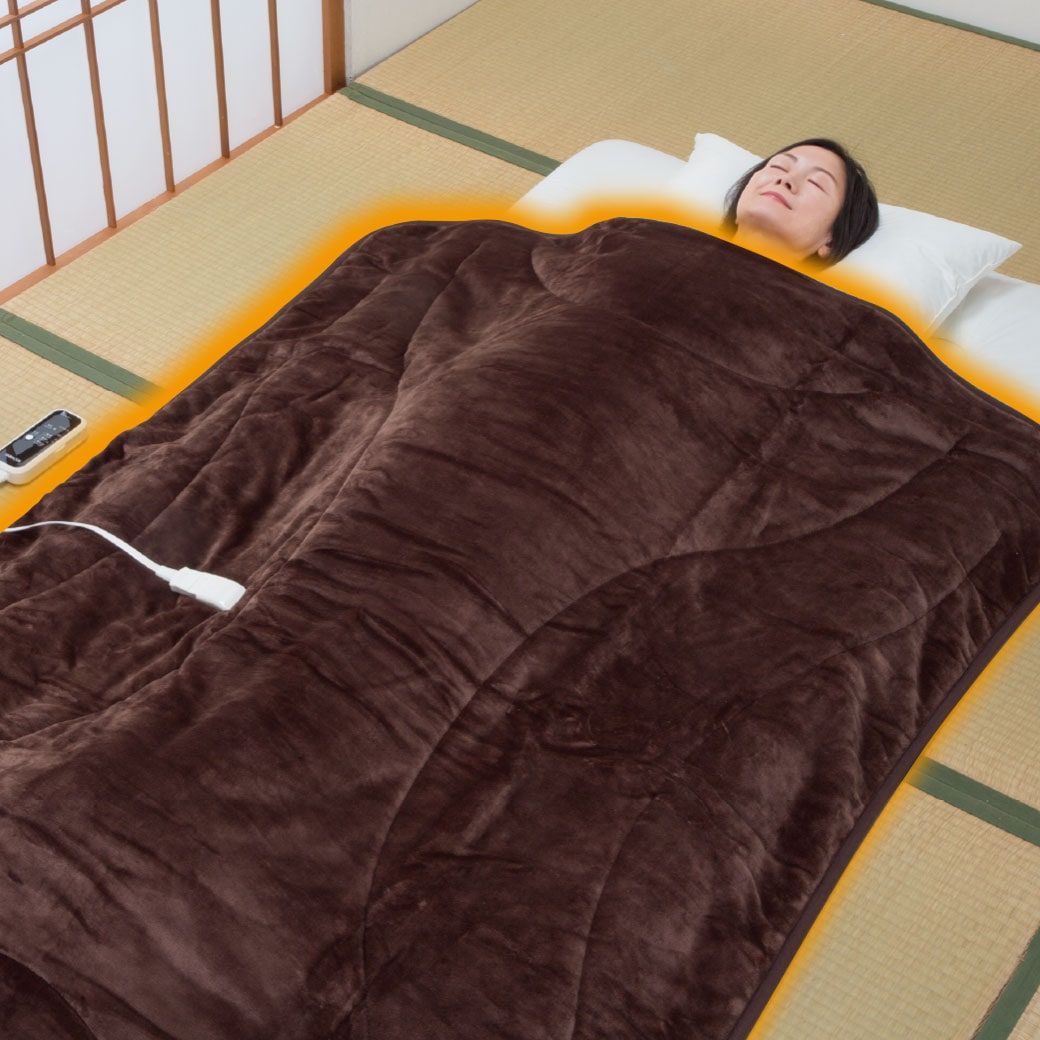 ショップ 身体にフィットする電気掛毛布 電気毛布 寒さ対策グッズ