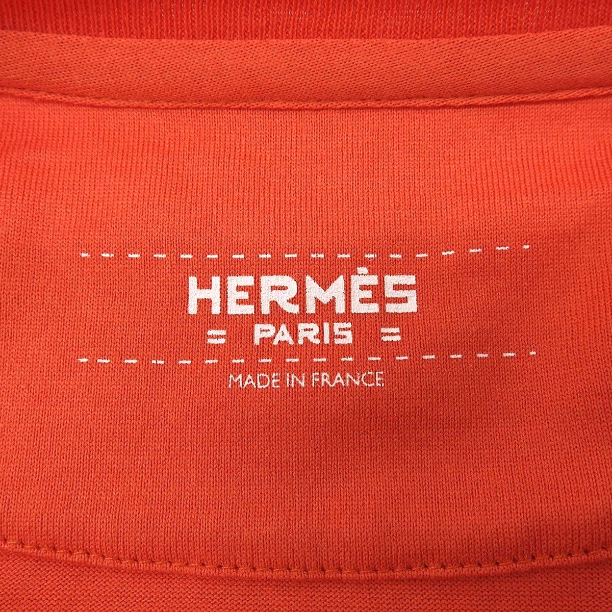 HERMES(エルメス) BRIDES de GALA Tシャツ オレンジ ブラック黒